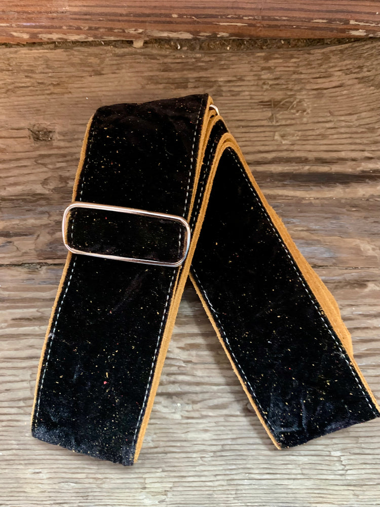 Jaykco Strap Black Krinkle Velvet