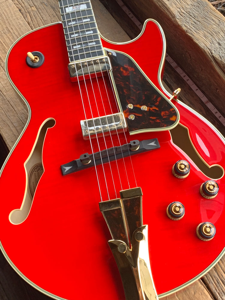 Ibanez GB10SEFM George Benson Signature Hollowbody Sapphire Red