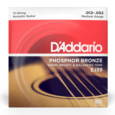 D'Addario EJ39 Phosphor Bronze 12/String Medium Acoustic Strings