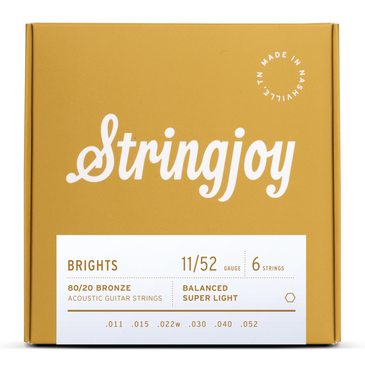 Stringjoy Acoustic Brights 80/20 Super Light 11-52 Strings