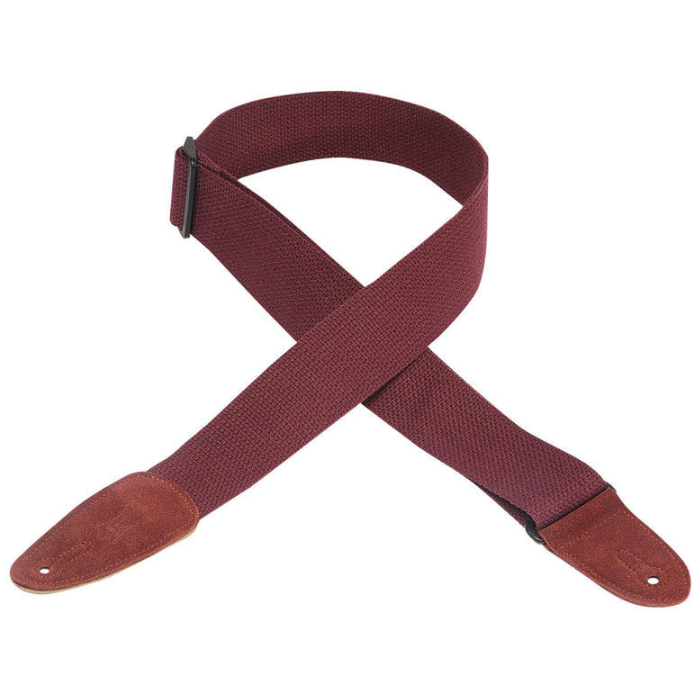Levy's Strap MC8 Cotton 2" with Suede Ends BURGUNDY