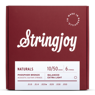 Stringjoy Acoustic Natural Bronze Extra Light 10-50 Strings