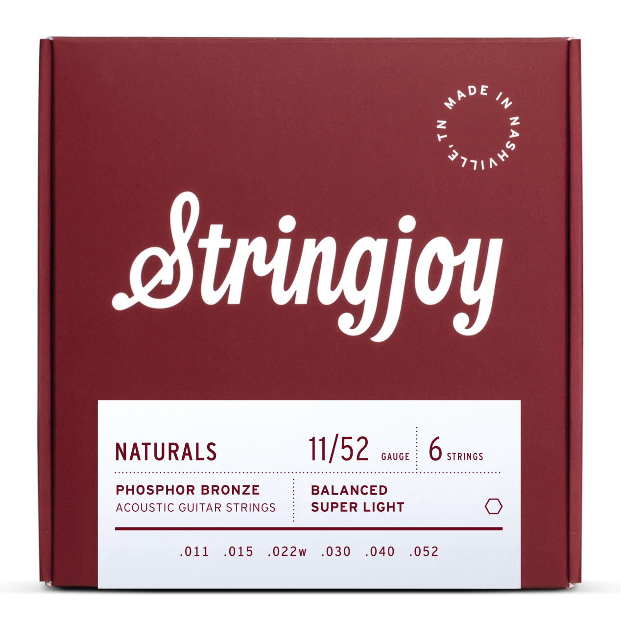 Stringjoy Acoustic Natural Bronze Super Light 11-52 Strings