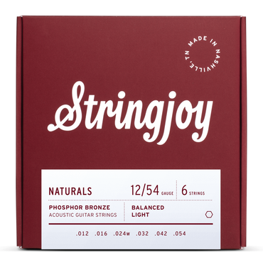 Stringjoy Acoustic Natural Bronze Light 12-54 Strings