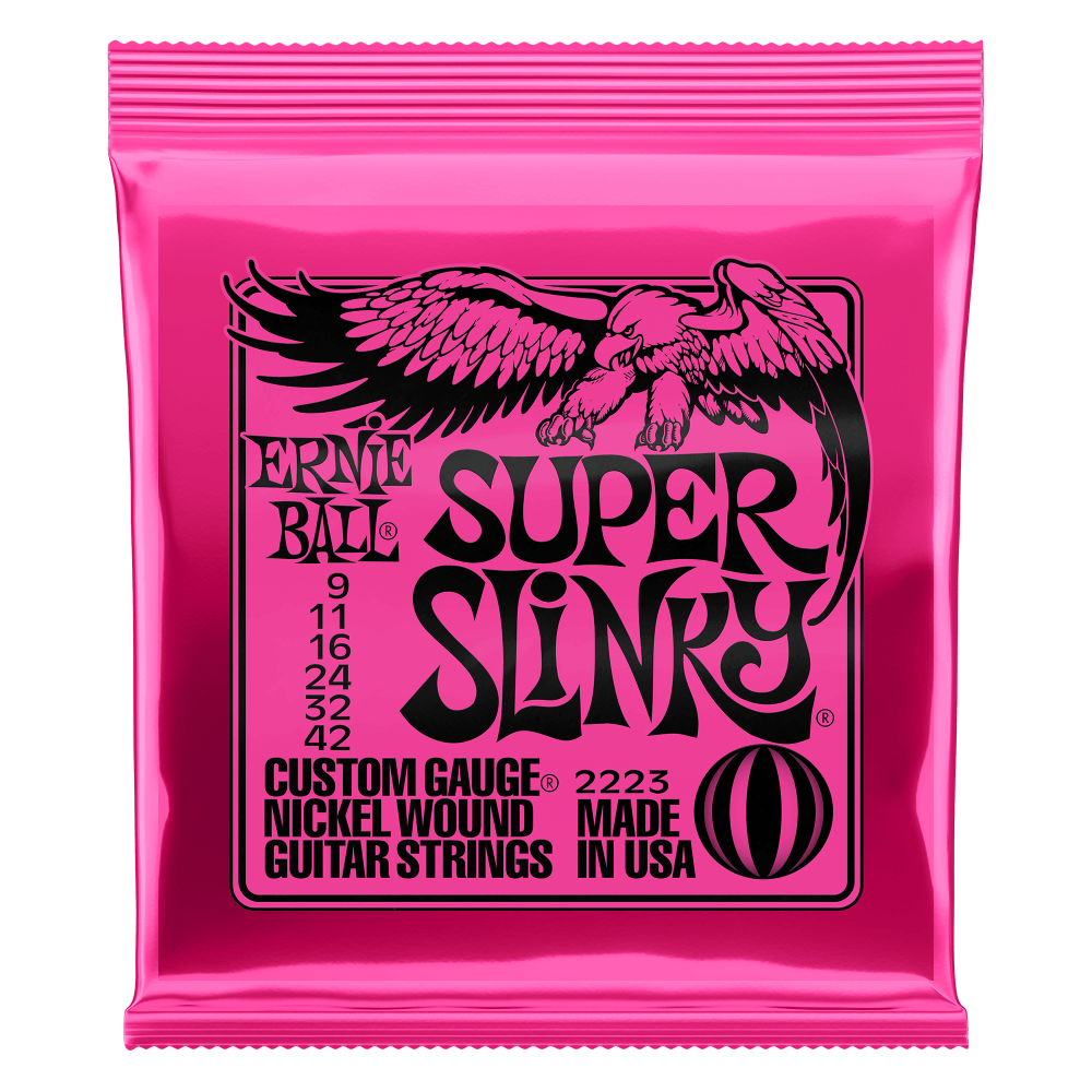 Ernie Ball Nickel Wound Electric Guitar Strings SUPER Slinky 9-42