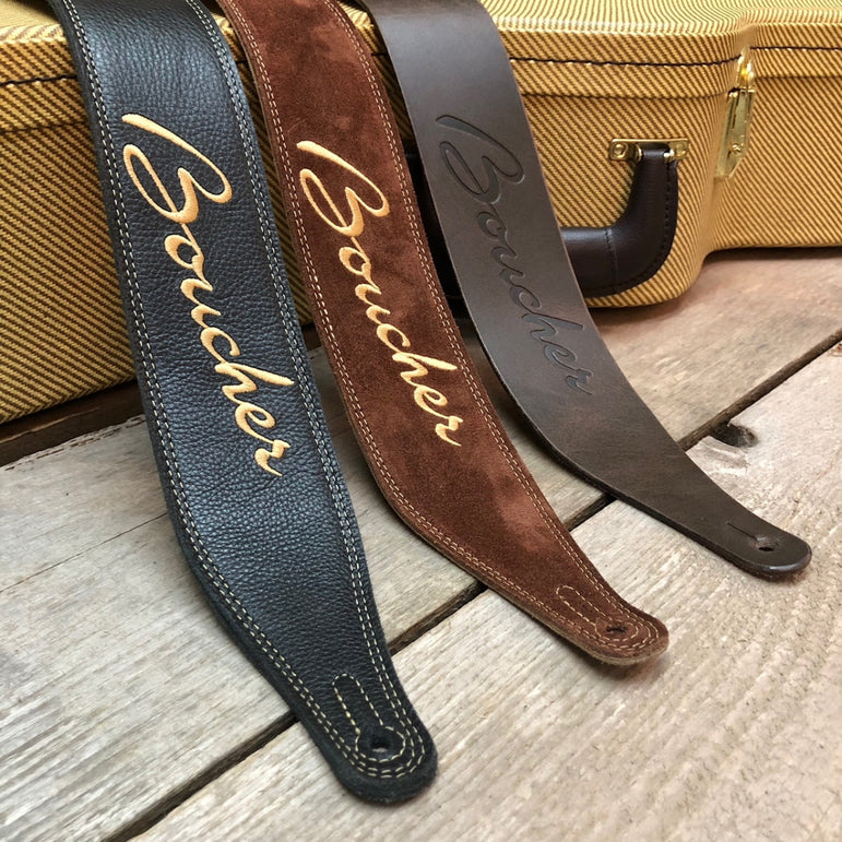 Boucher Strap Premium Leather Guitar Strap BOU17SSE-BLK